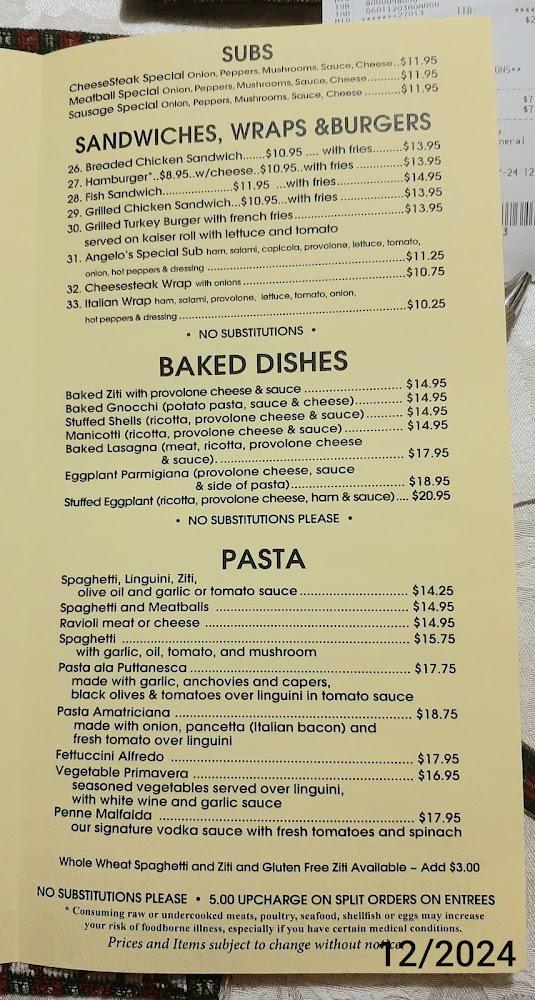Angelo's Menu image 3